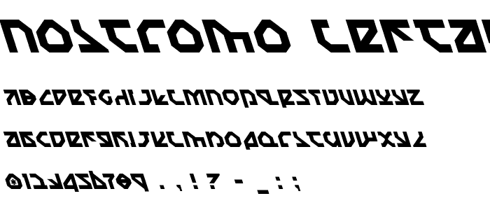 Nostromo Leftalic font